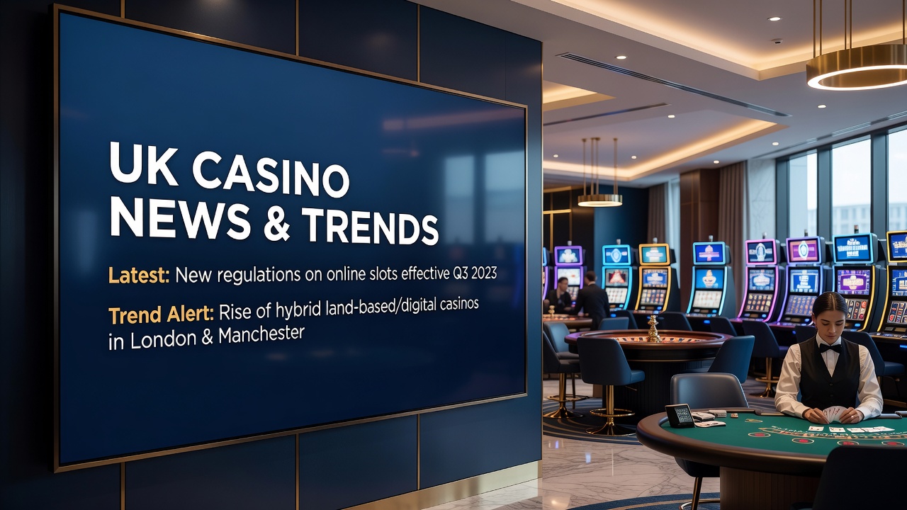 Digital illustration of shadowy online casino interfaces overlayed on a UK flag, symbolizing illicit gambling networks infiltrating regulated markets