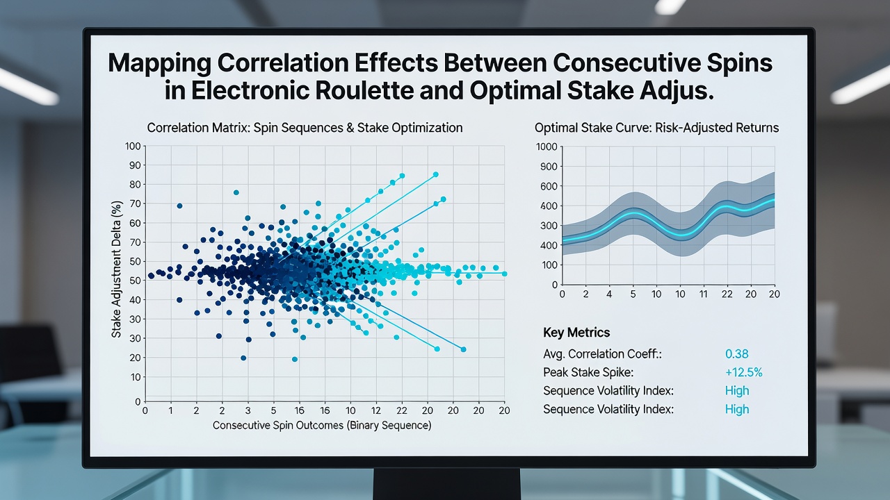 Graph displaying statistical correlation results across multiple electronic roulette sessions